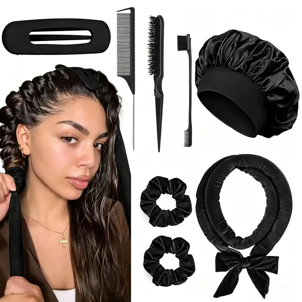 Heatless Hair Curler Set – Overnight Curls, No Heat Damage