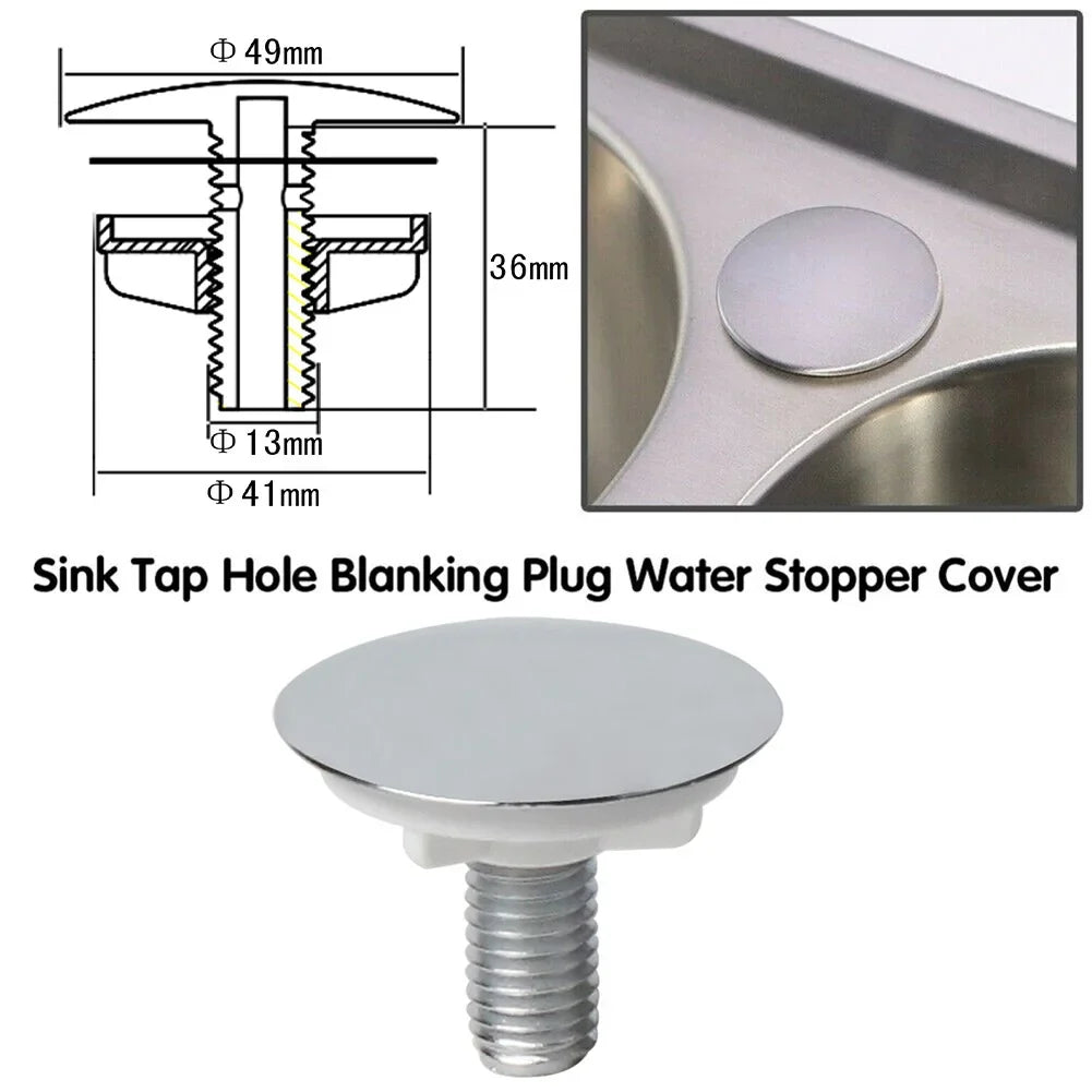 Tap Hole Stopper Cover Blanking Plug Kitchen Sink Basin ABS Plastic