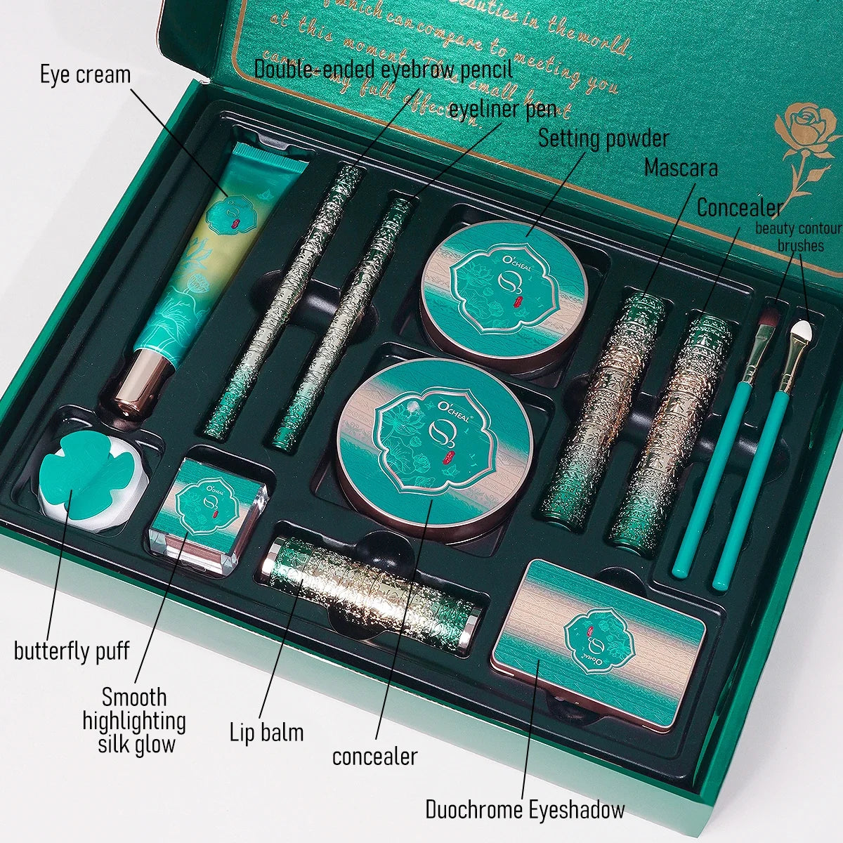 O'CHEAL 13-Piece Makeup Gift Set – Full Collection