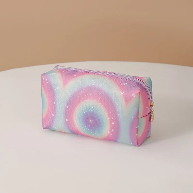 Gradient Cosmetic Bag Without Handle Waterproof Makeup Pouch Portable