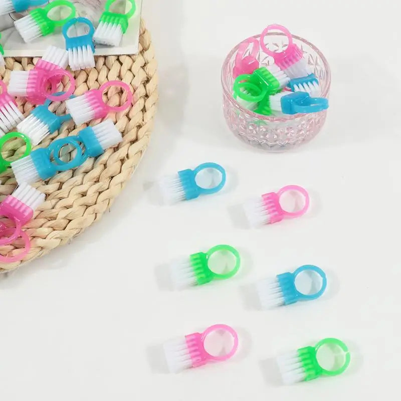 10-Pack Mini Ring Nail Dust Cleaning Brush – Manicure Tool