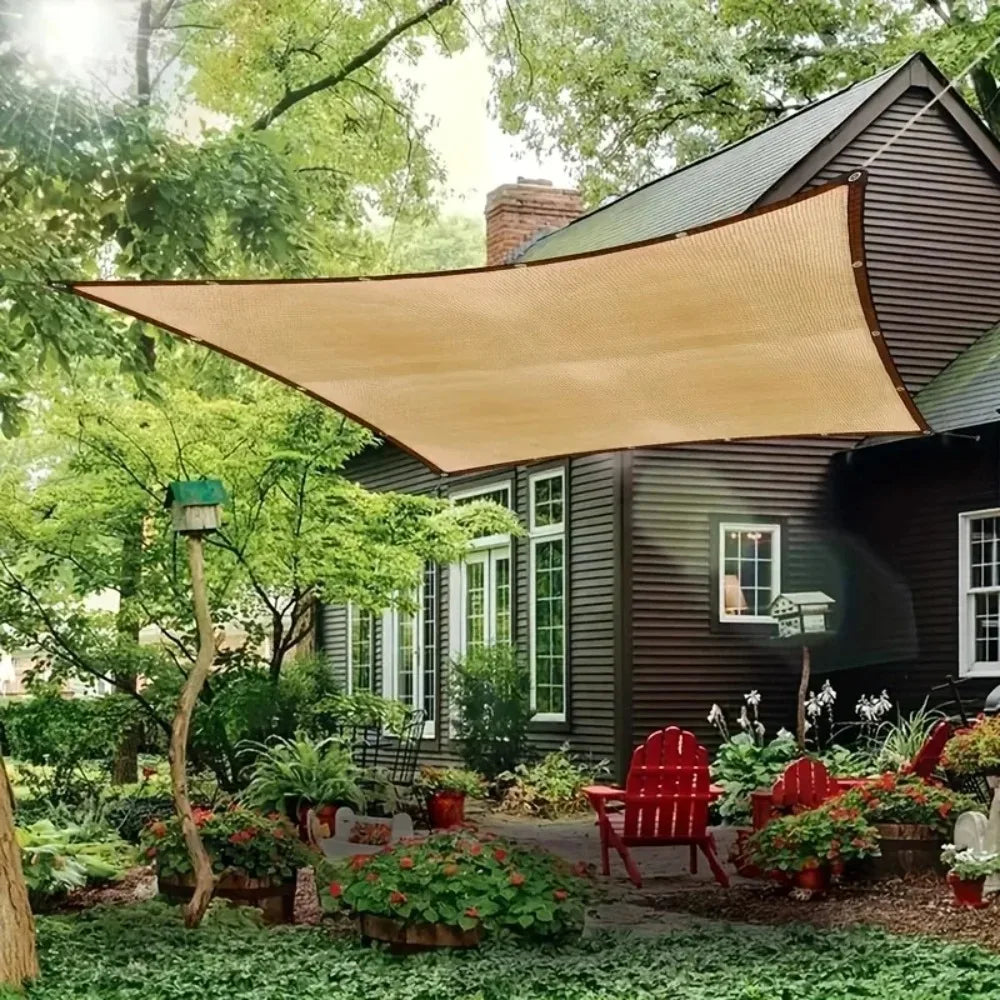 Heavy-Duty PE Sun Shade Sail – Large UV Block for Patio & Yard