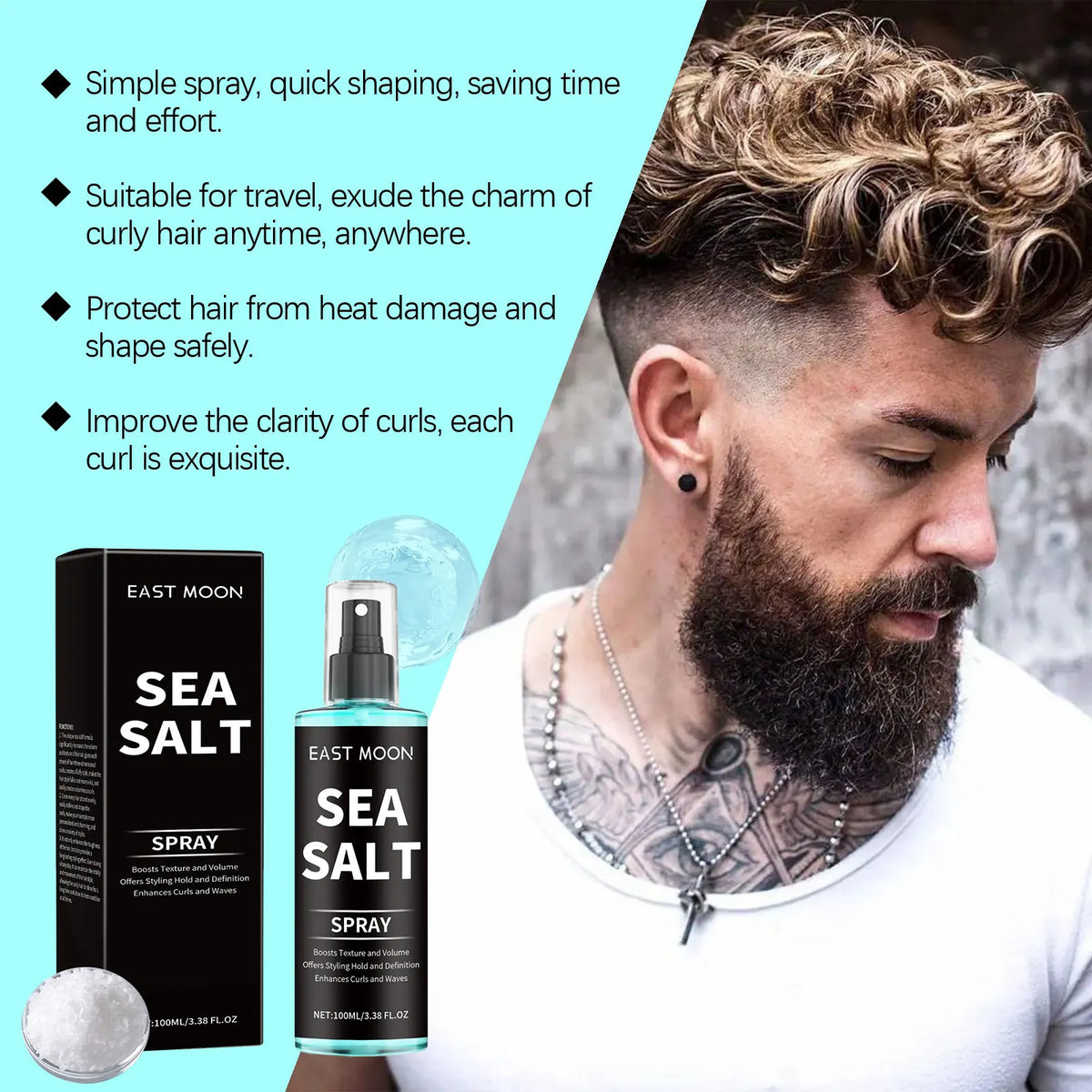 Sea Salt Hair Spray – Volumizing, Thickening & Strong Hold
