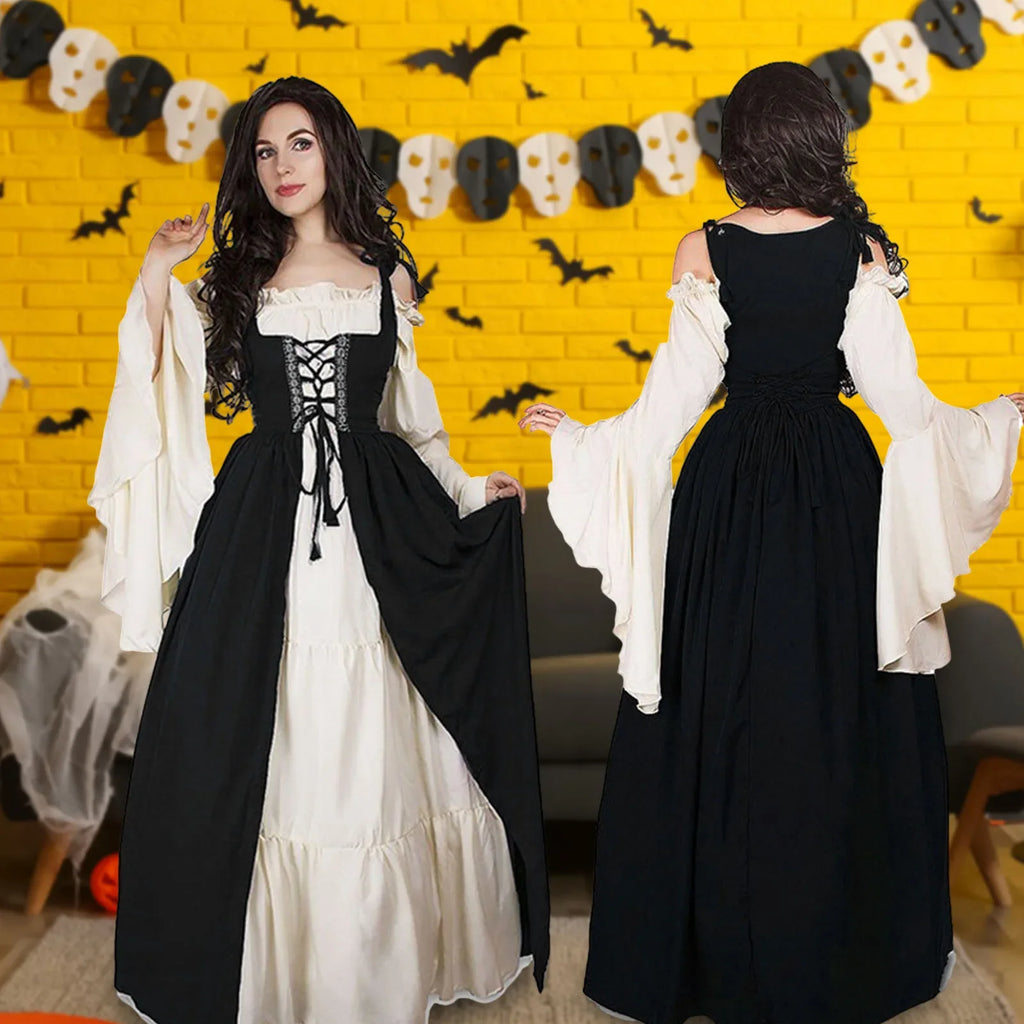 Women's Medieval Off-Shoulder Cosplay Party Dress | S–3XL