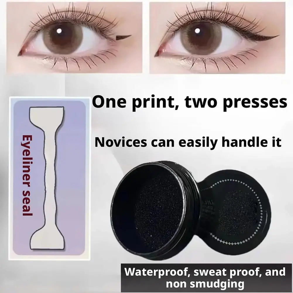 Double-Ended Eyeliner Stamp & Stencil Set – Waterproof Makeup