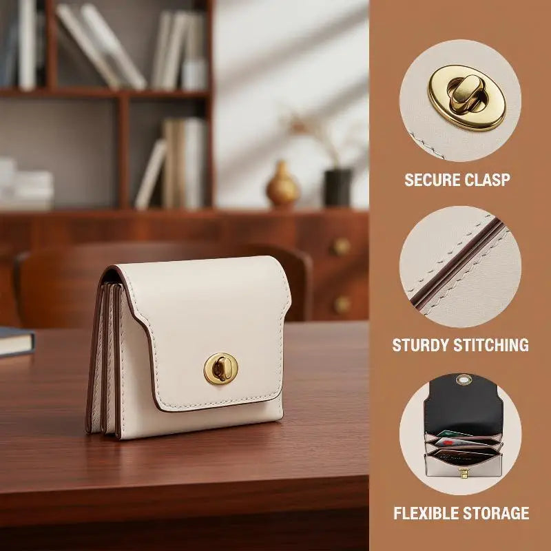 Women's PU Leather Short Wallet – Multi-Card Hasp Coin Purse