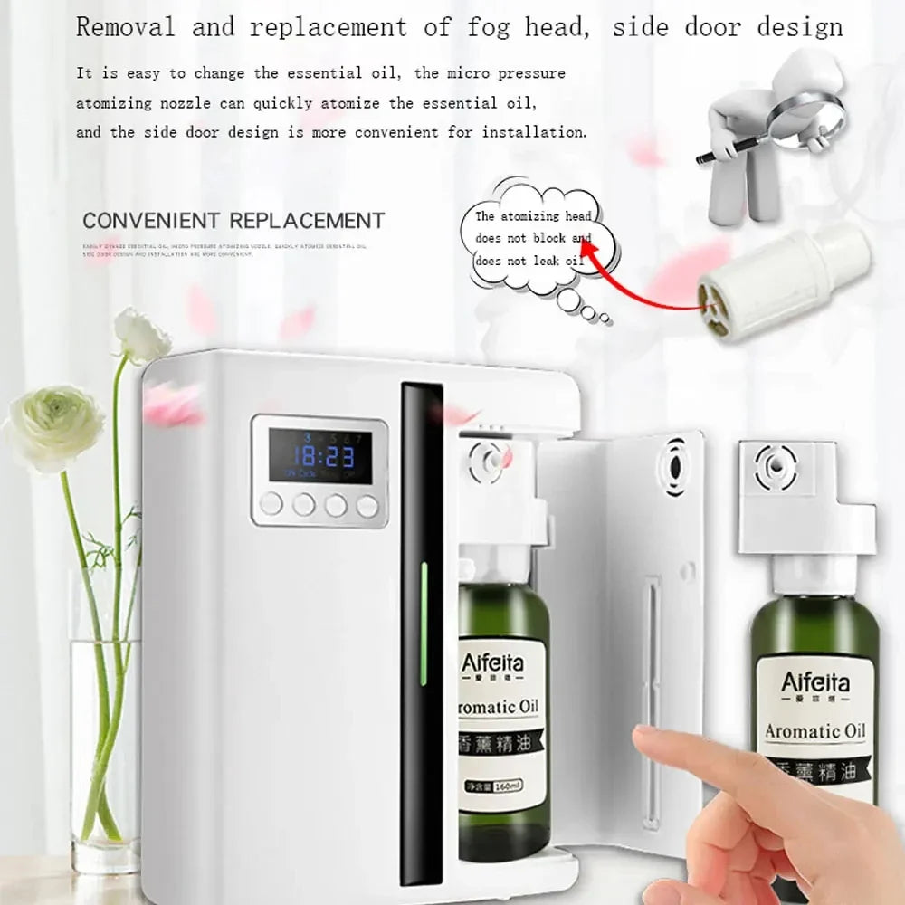 HOMEFISH 160ml Wall-Mounted Scent Diffuser with Fan | Large Area