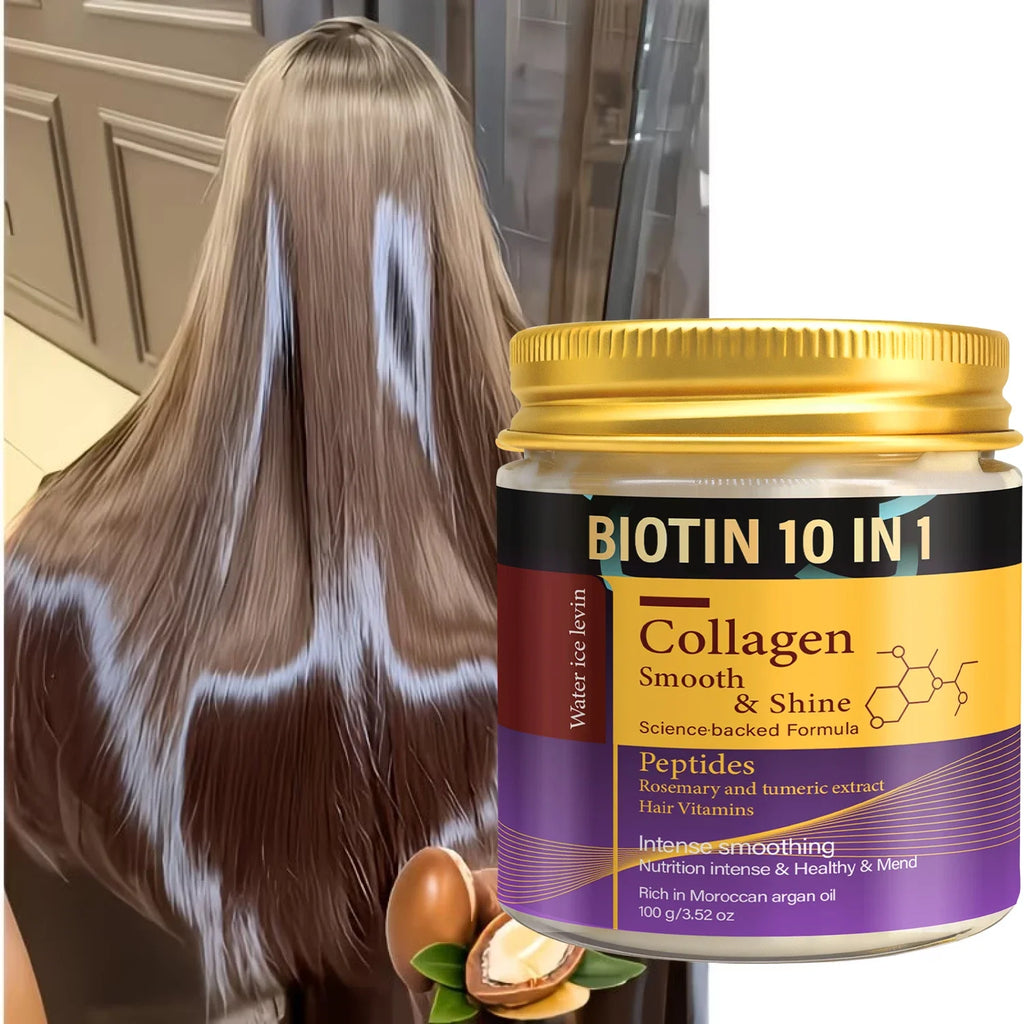 Collagen & Keratin Hair Mask – Biotin 10-in-1 Formula