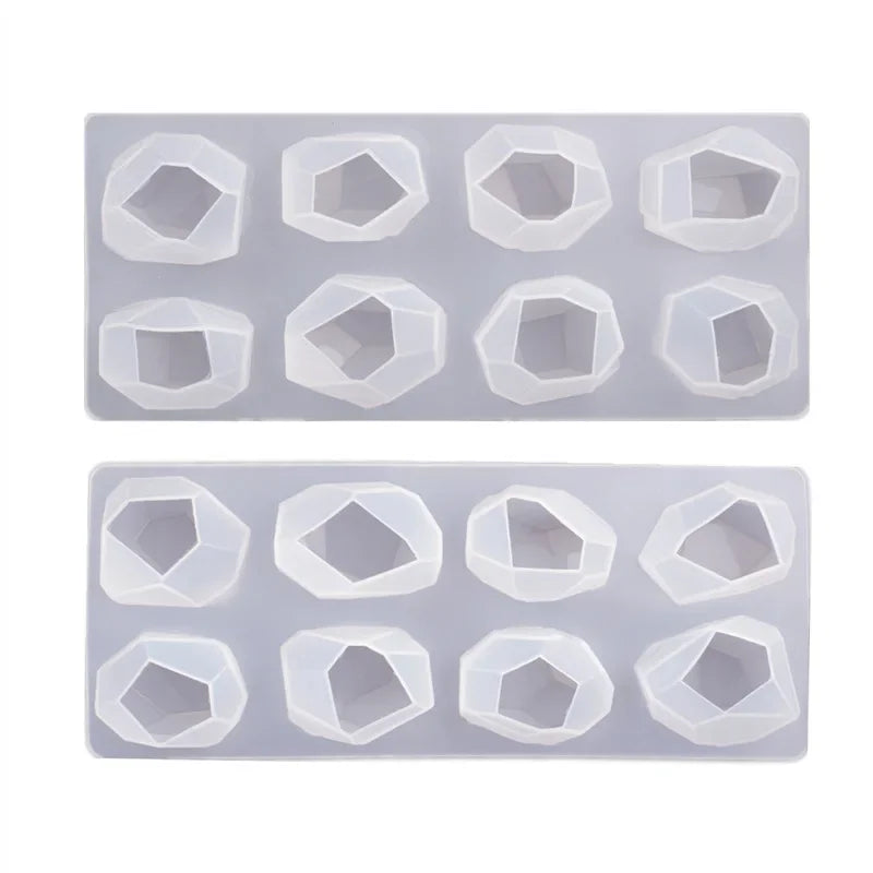 Crystal Gemstone Silicone Mold – Geometric Faceted Epoxy Resin DIY