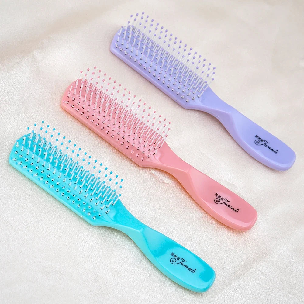 Pastel Detangling Hair Brush – Soft Nylon Bristles, 3 Colors