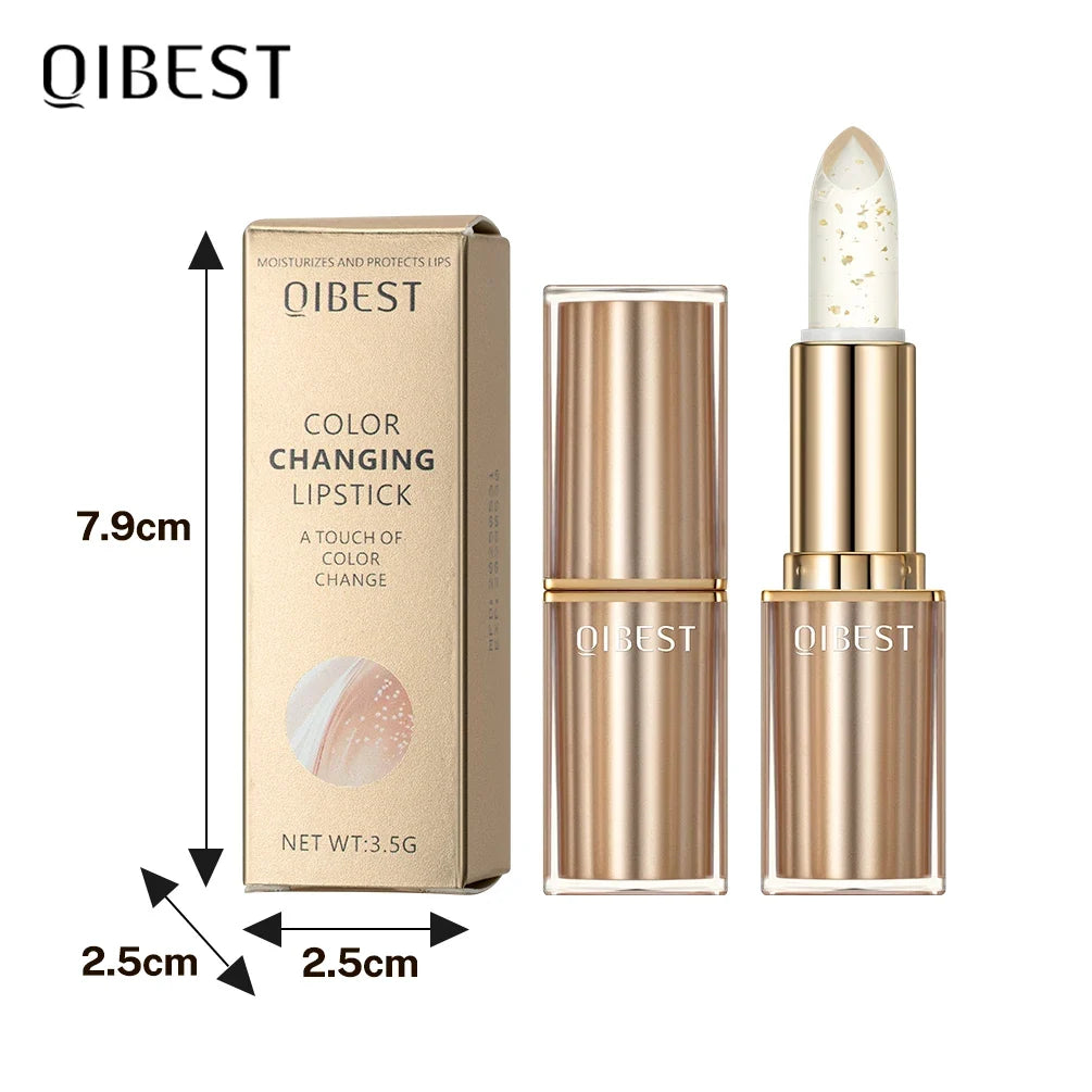 QiBest Glitter Color Changing Lipstick | Moisturizing Lip Stain
