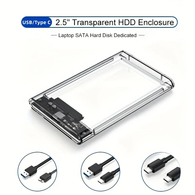 USB 3 0 C HDD Enclosure SATA SSD External Hard Drive Case 5Gbps