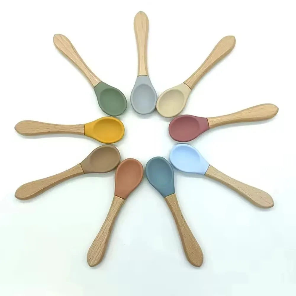 Silicone Baby Spoon & Fork Set | BPA-Free Toddler Flatware