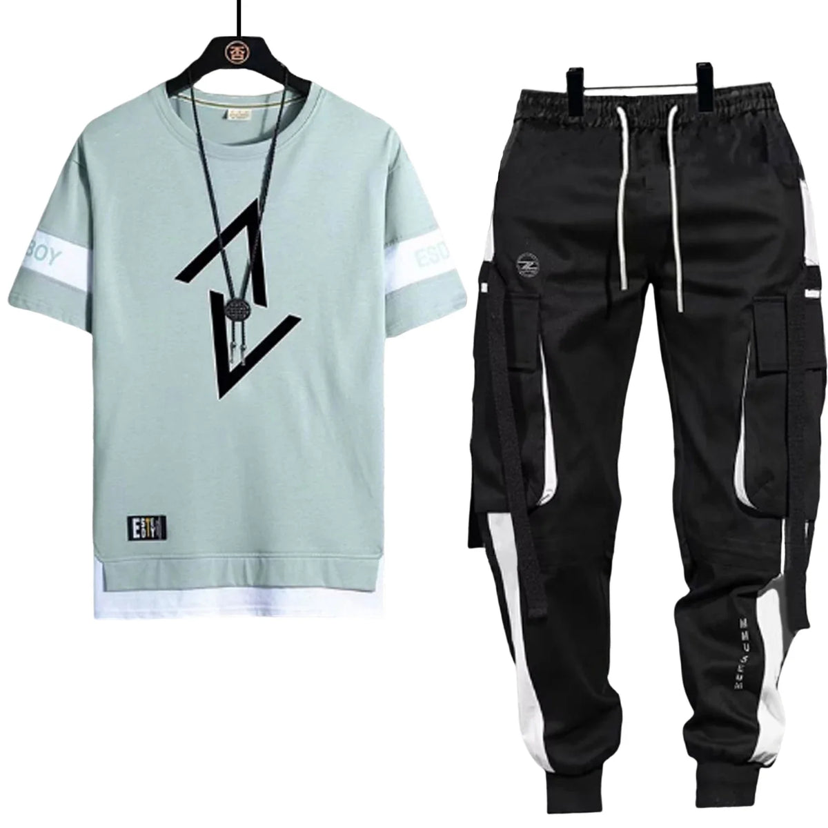 Women's 2-Piece Sport Set – T-Shirt & Pants, Sizes M–3XL