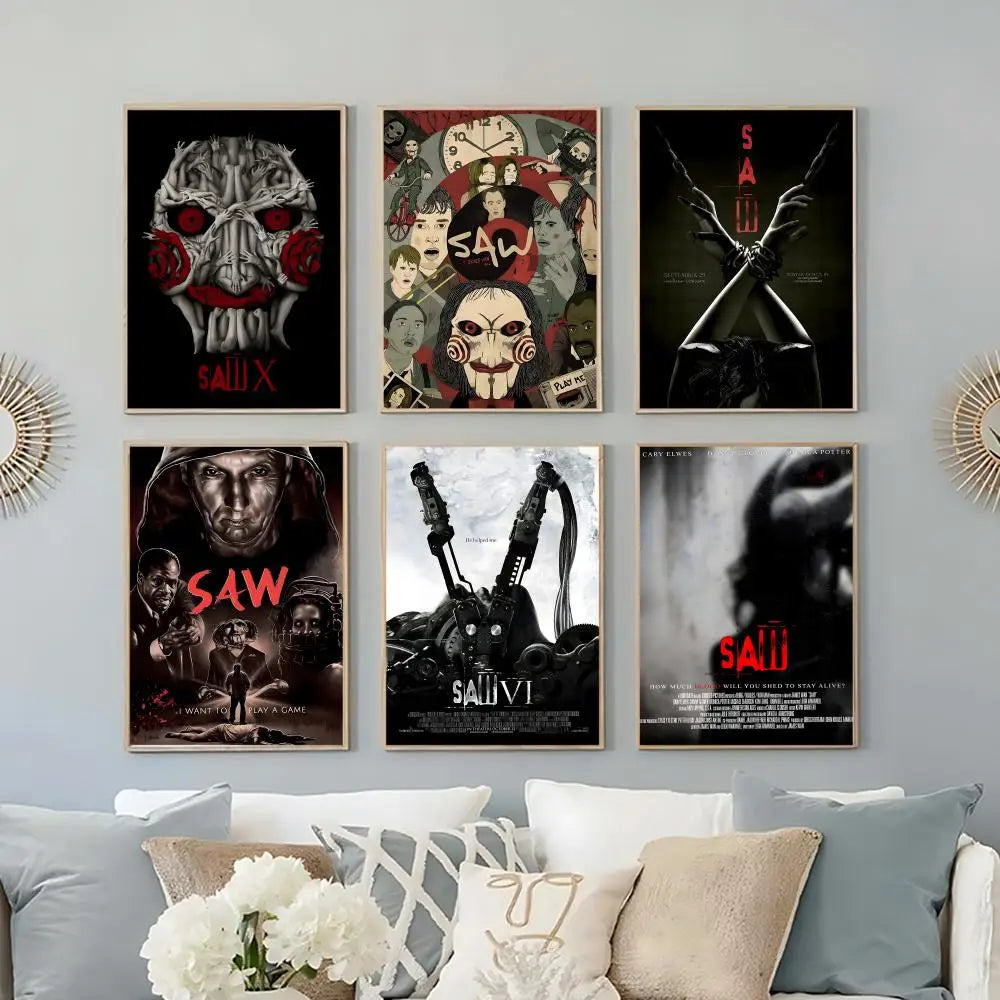 Saw X Horror Movie Poster – HD Self-Adhesive Waterproof Wall Art