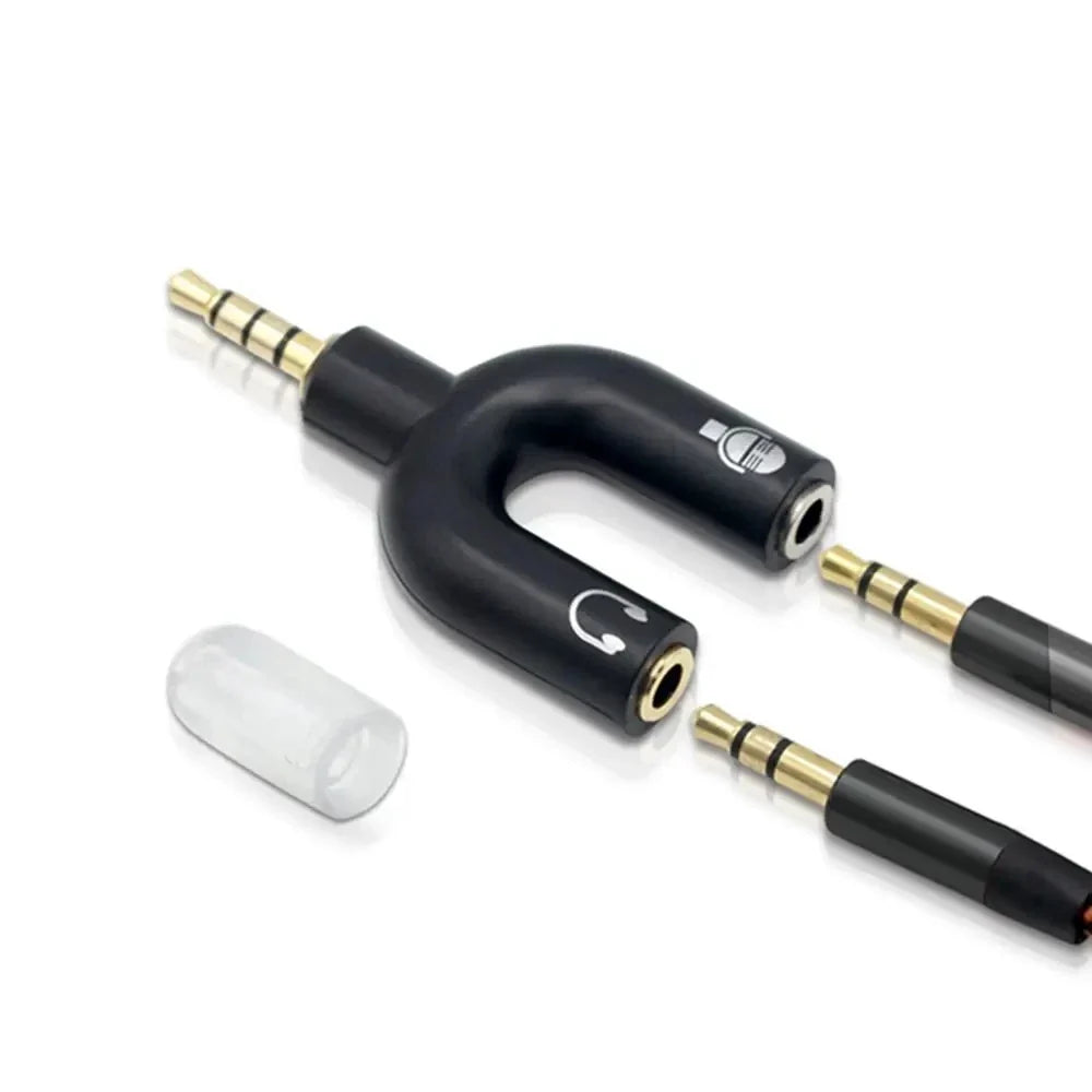 3.5mm Headphone & Mic Splitter Adapter | 1 to 2 Audio Jack