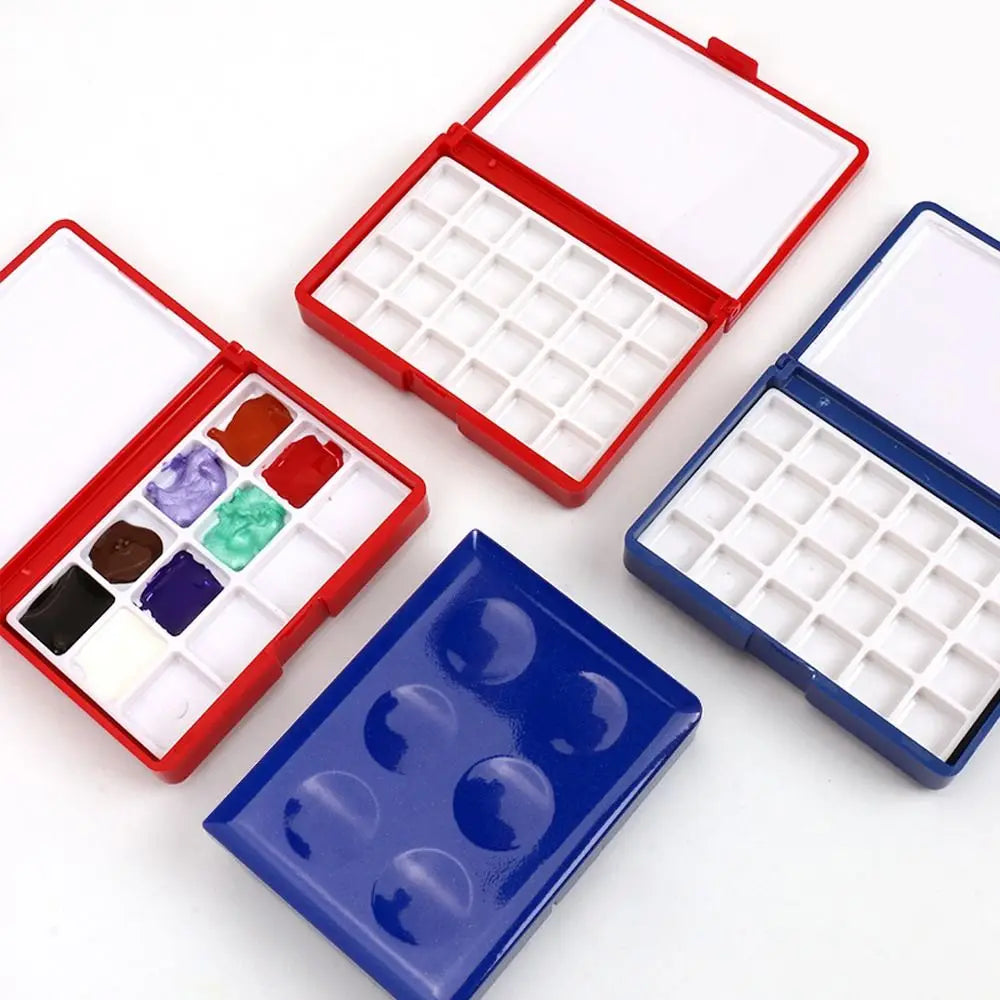Mini Watercolor Palette Box 12/24 Grid – Travel Paint Case