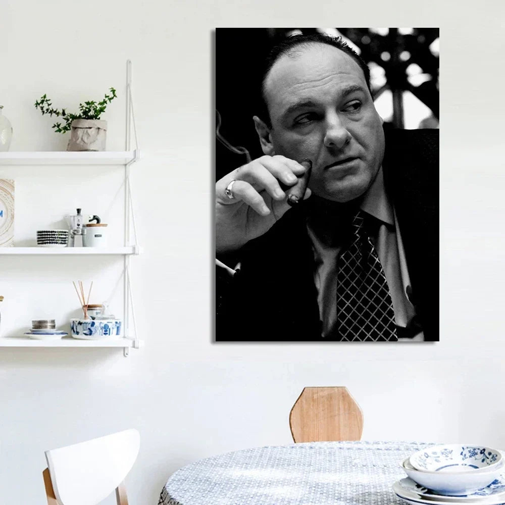 Sopranos Canvas Poster – Vintage TV Series Wall Art Print