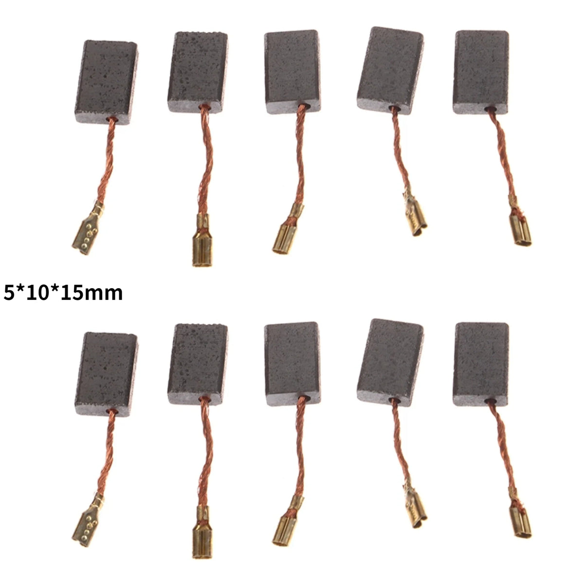 10-Pack Carbon Brushes for Angle Grinders & Power Tools 5×10×15mm