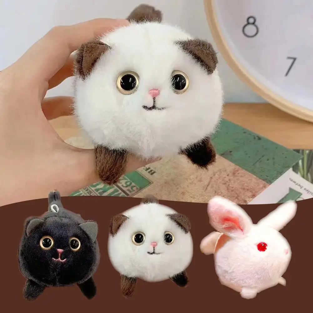 Cat Plush Key Rings Door Keyring Bag Pendant Keychain Women Cute Doll