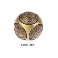 Brass Six-Faced Fidget Cube Ball – Lucky Spinning Desk Toy