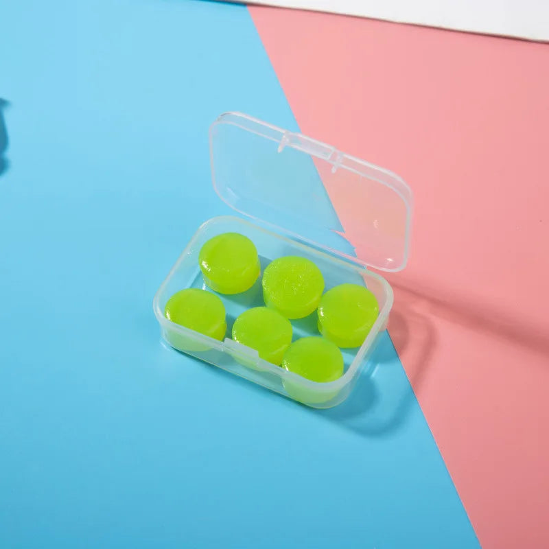 Reusable Silicone Ear Plugs for Sleep & Noise Reduction – 12 PCS