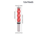 12mm 1/2" Spiral Router Bit with Bearing – Wood Trimming Cutter