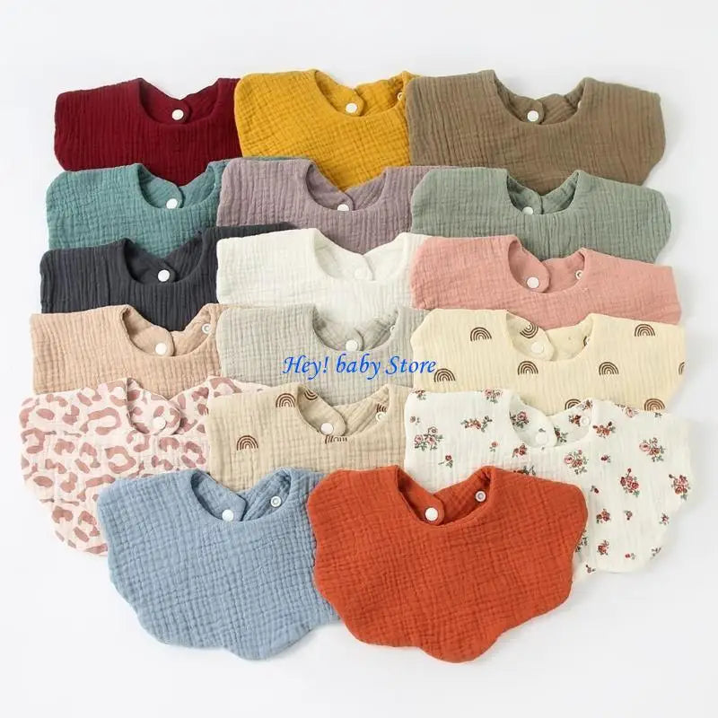 Baby Bandana Bib & Burp Cloth | Soft Cotton Drool Scarf 0-18M