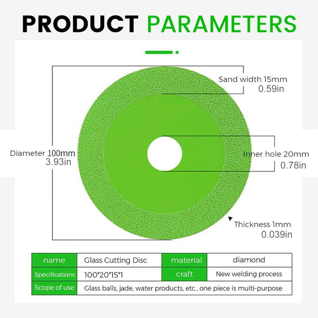Glass Cutting Disc 100 Ultra-thin Saw Blade Diamond Jade Wine Bottle