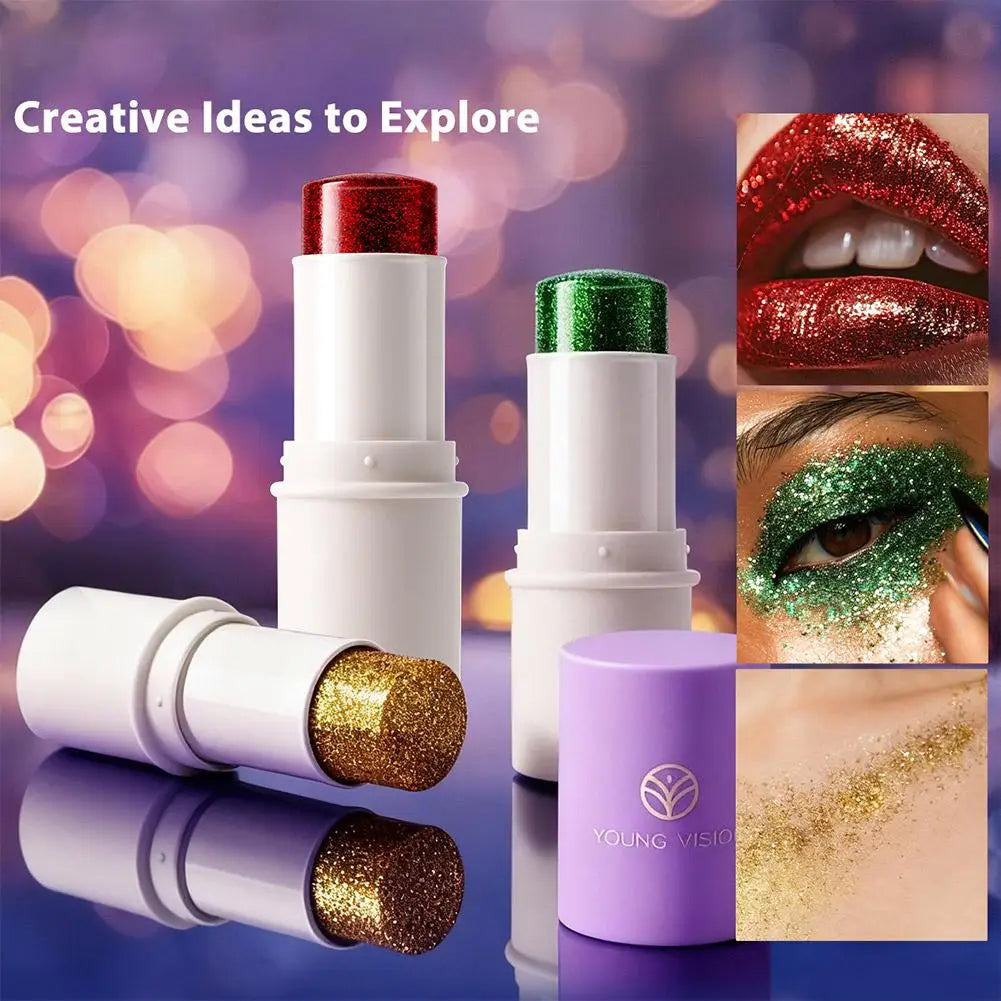 Holographic Glitter Stick – Face, Body & Hair Makeup | 7 Shades