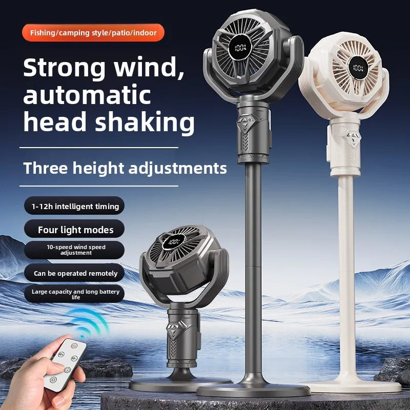 F10 Rechargeable Floor Fan – 10 Speeds, Remote & 3 Heights