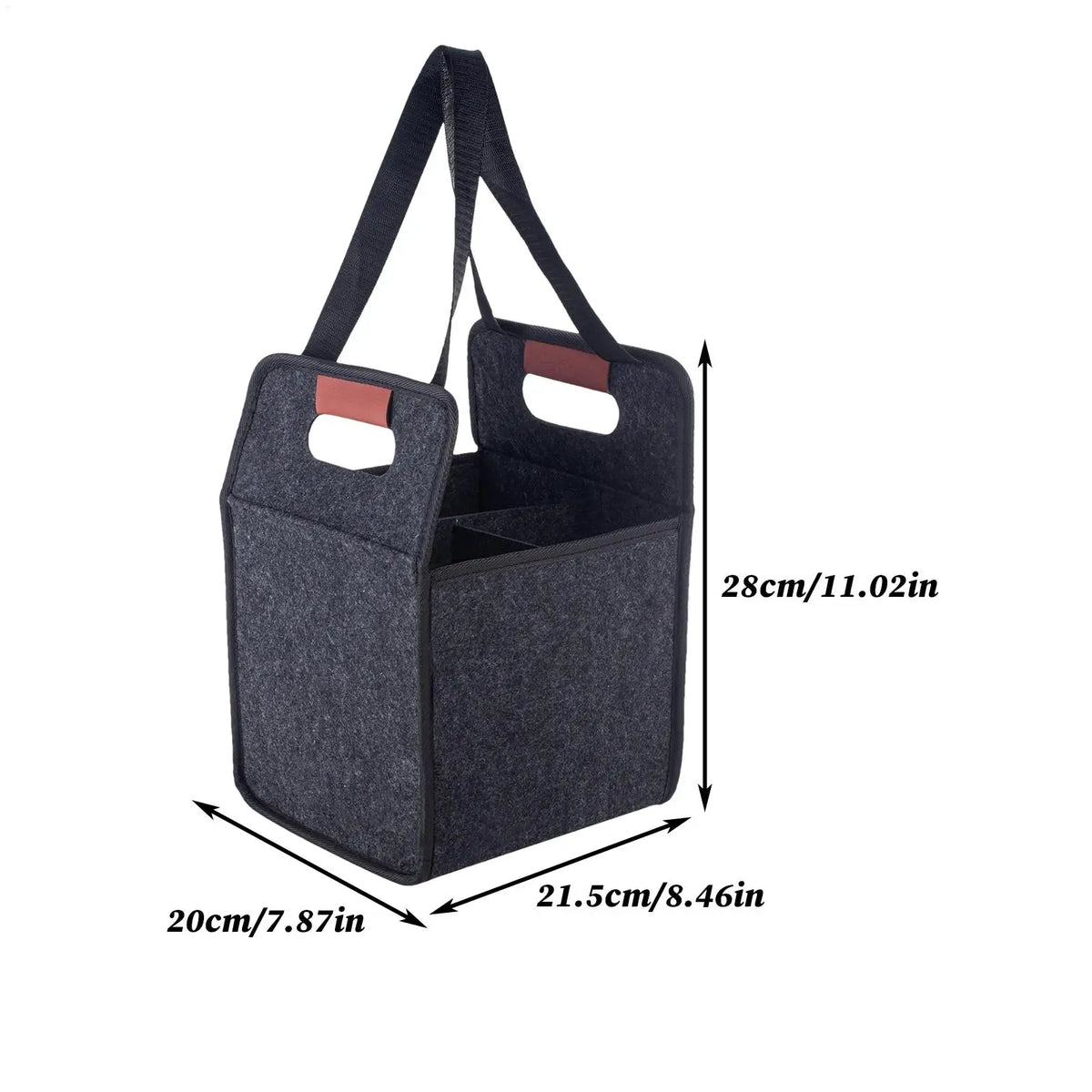 Drink Carrier Reusable Cup Carriers Handles Foldable Tote Bag Felt