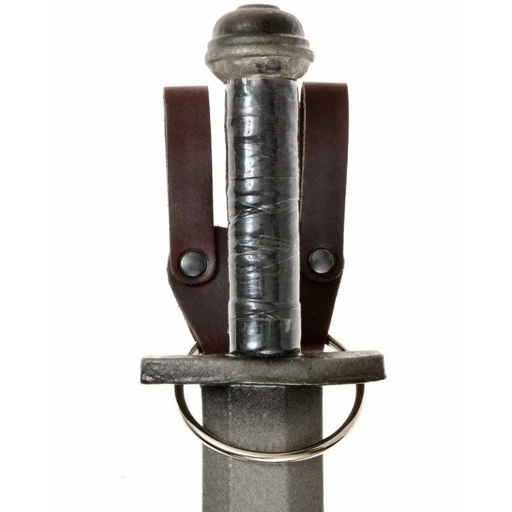 Medieval Viking Knight Pirate Leather Belt Sword Frog Metal Ring Axe