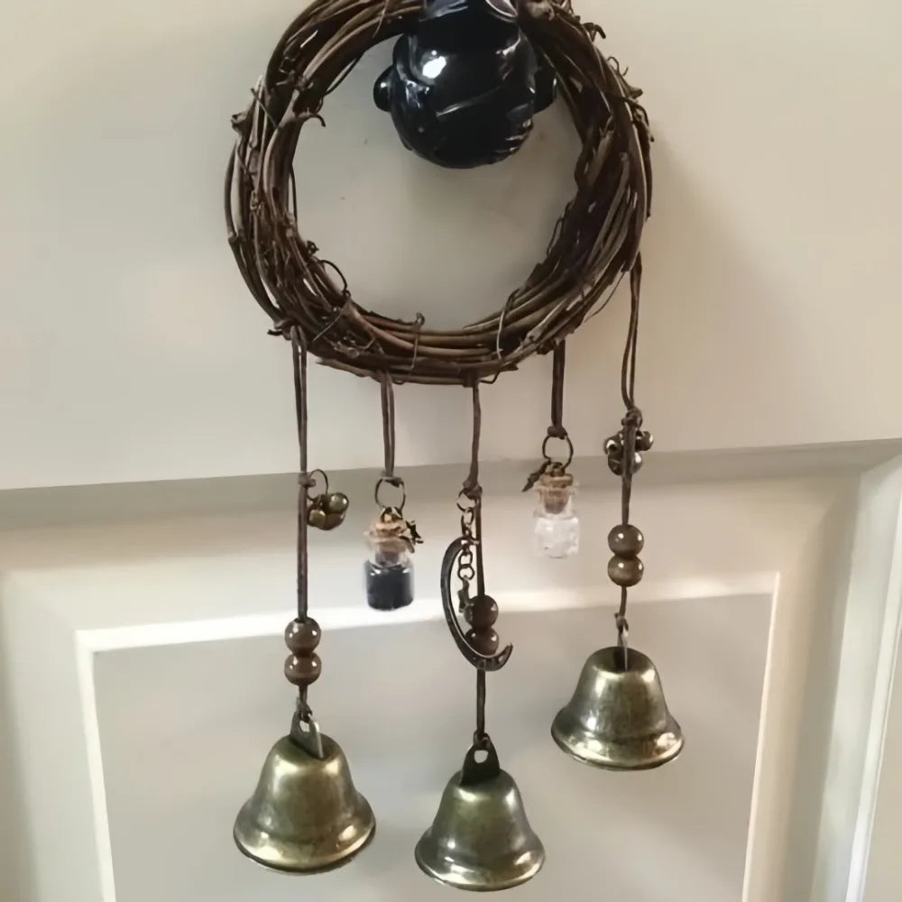 Witch Vine Bell Wind Chime – Rattan Door Knob Hanging Decor