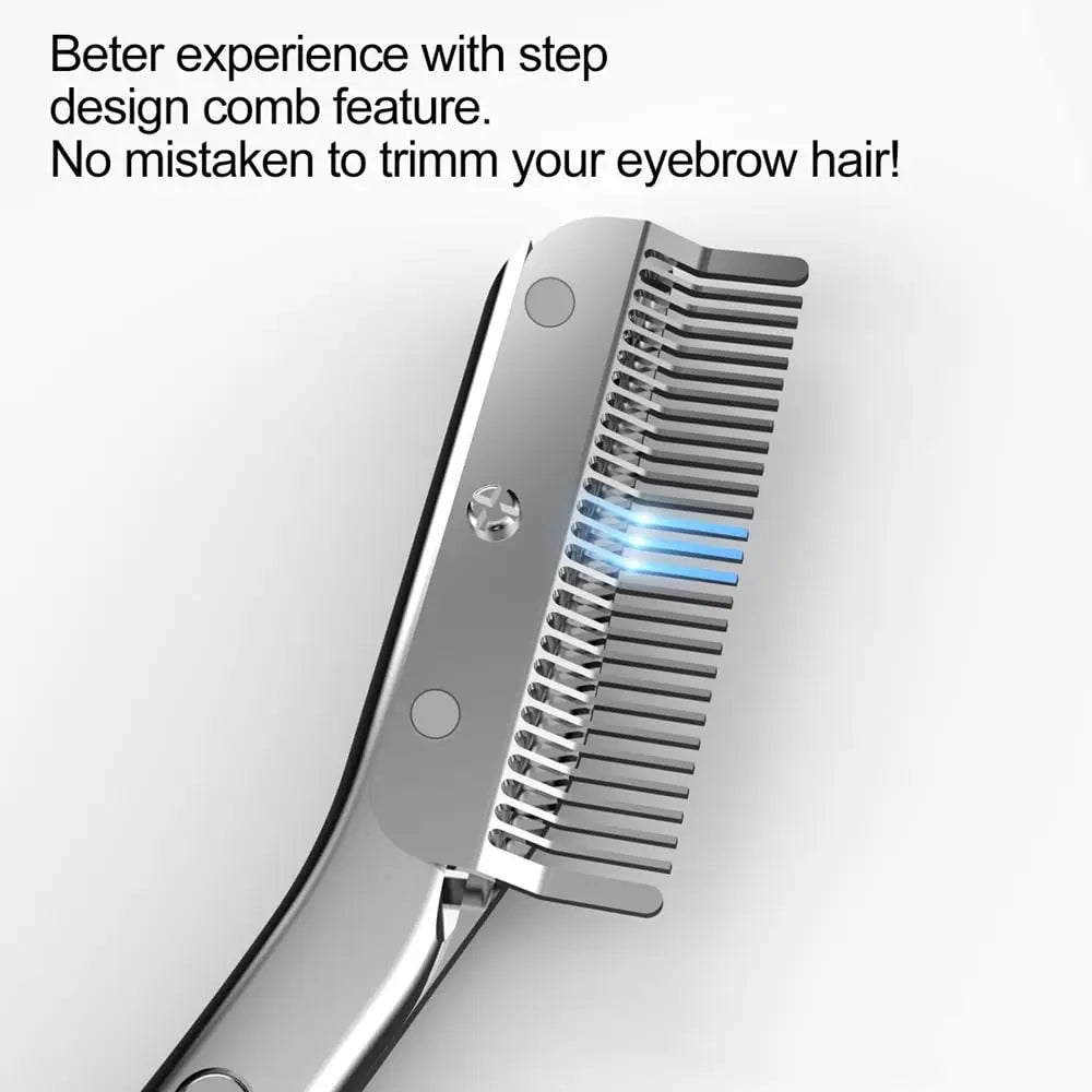 Eyebrow Scissors & Grooming Kit with Comb – Men & Women