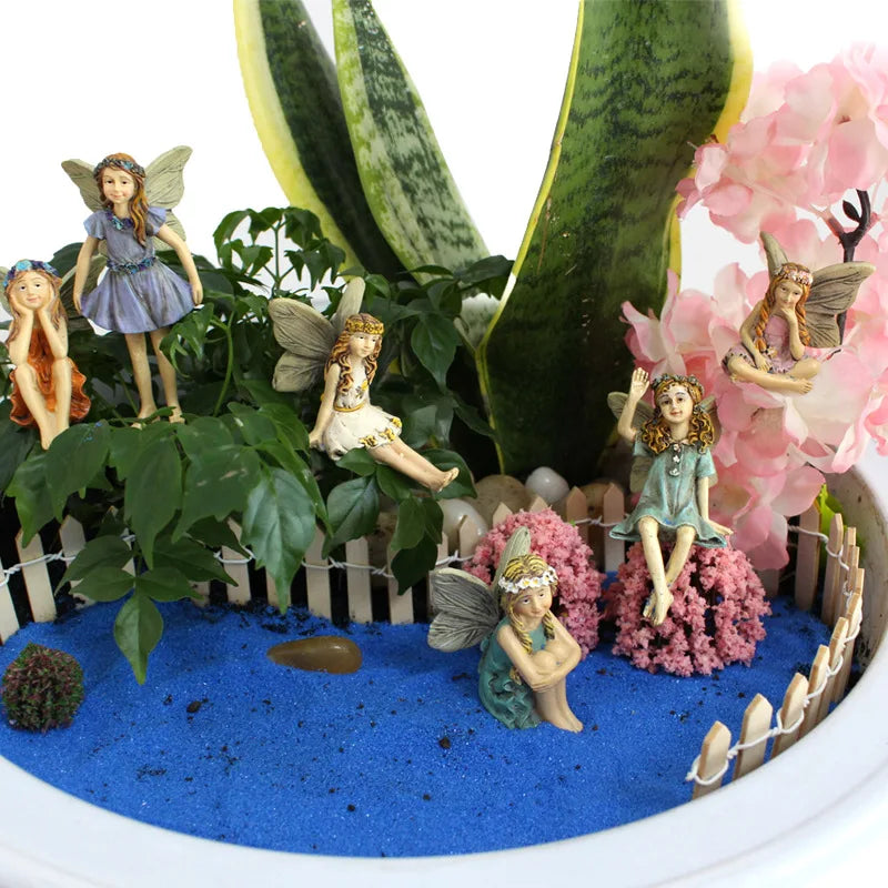 6-Piece Miniature Fairy Figurines Set – Fairy Garden Decor