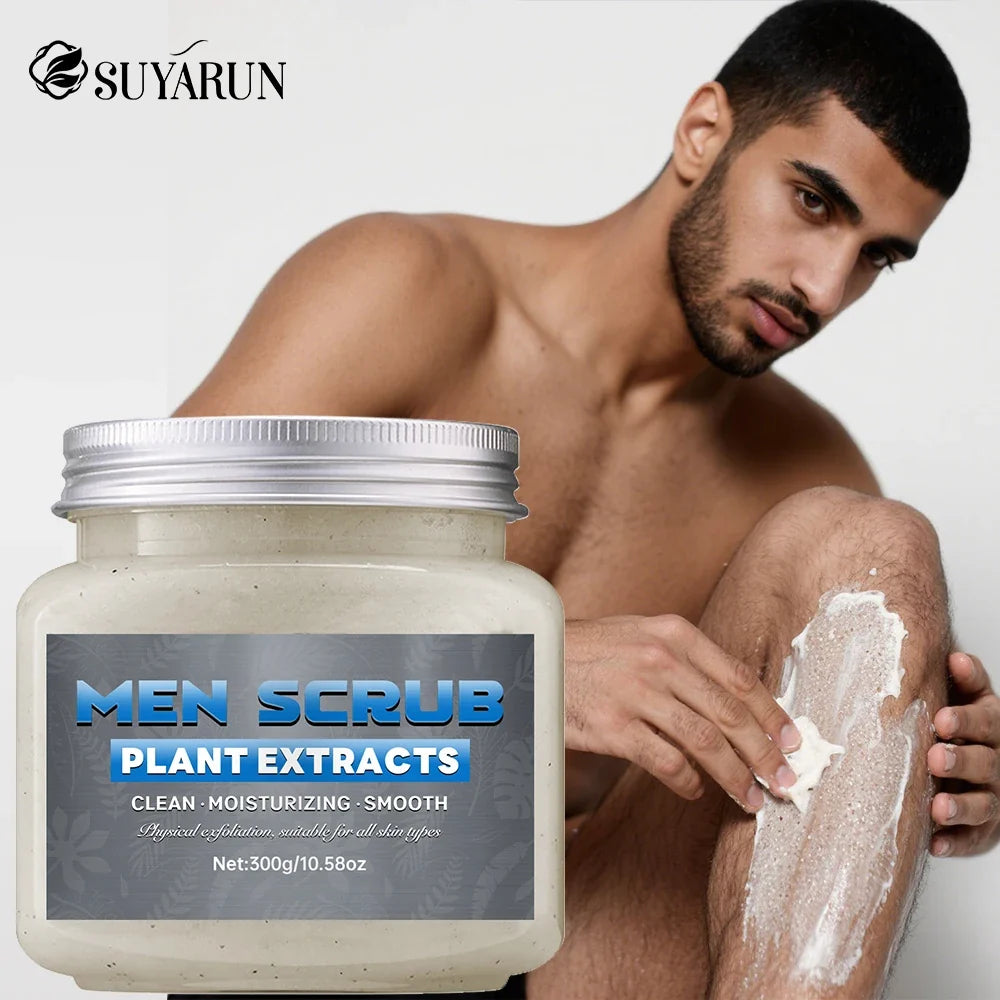 SUYARUN Men's Charcoal Body Scrub – Deep Cleanse & Oil Control