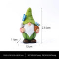 Solar Fruit Gnome Garden Statue – Resin Dwarf Sculpture Light