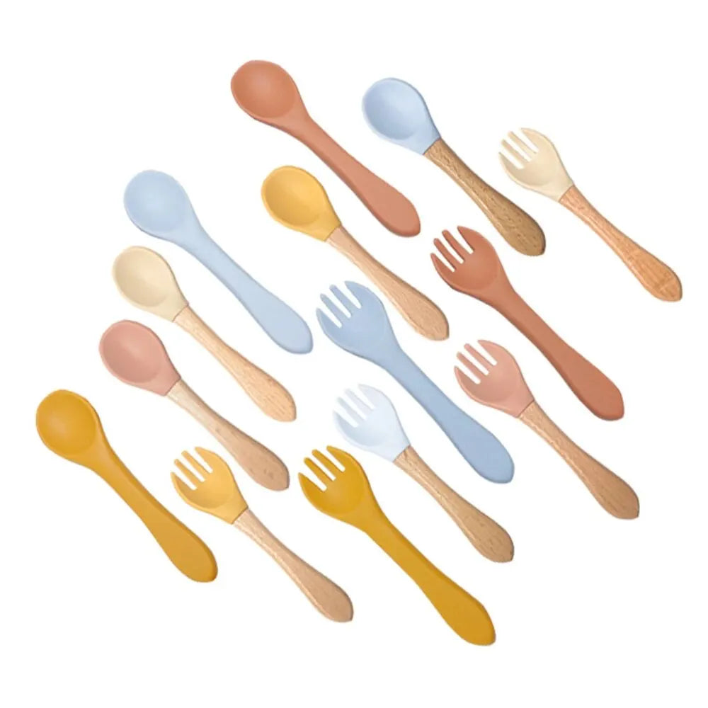 Silicone Baby Spoon & Fork Set | BPA-Free Toddler Flatware
