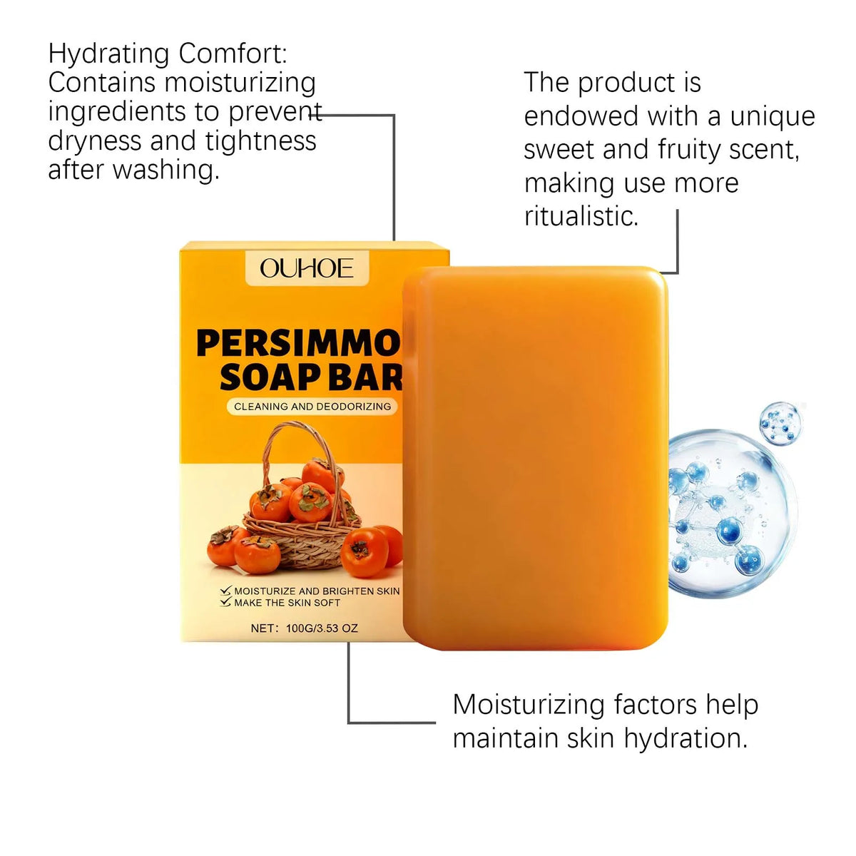 Persimmon Fresh Bath Soap – Moisturizing Handmade Bar Soap
