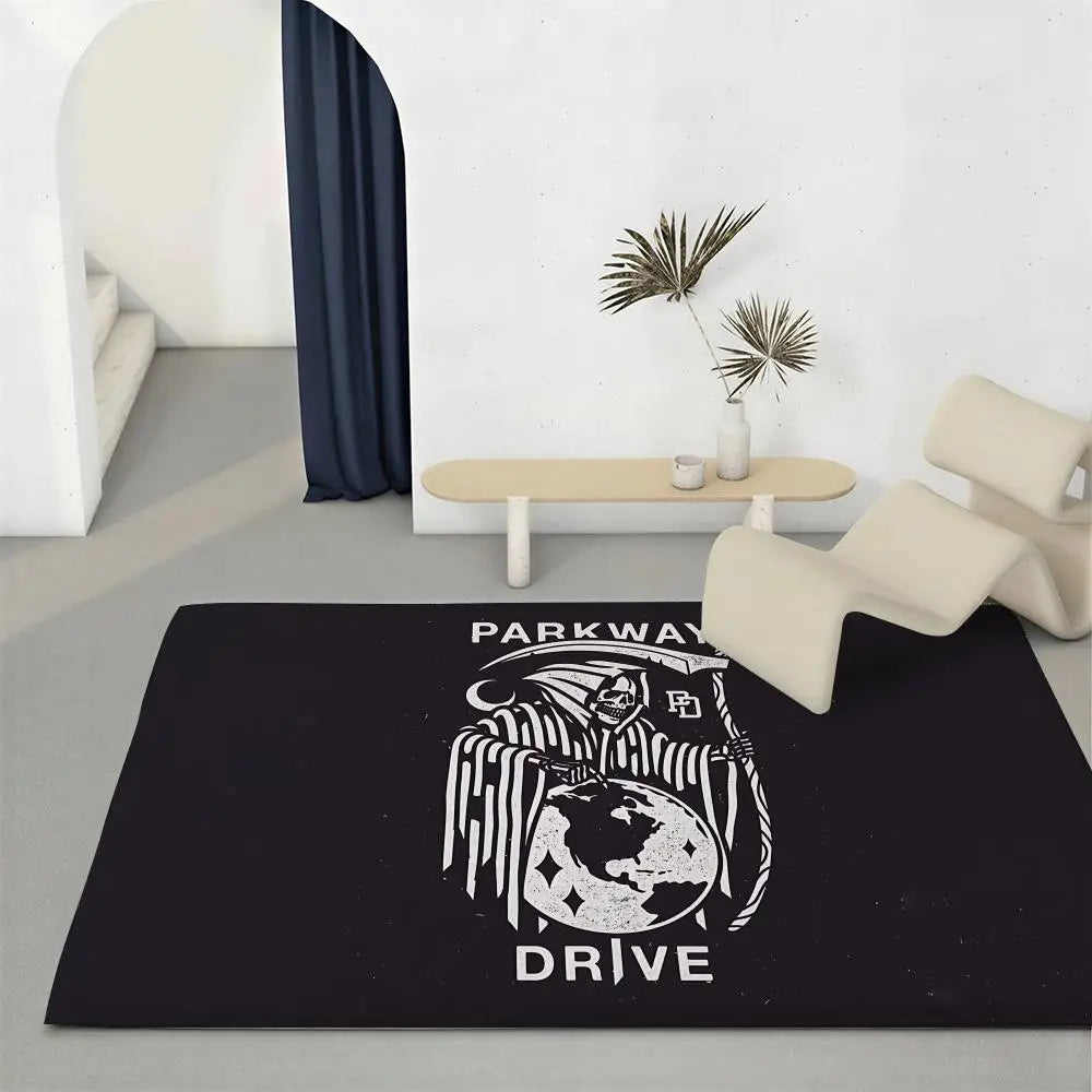 Parkway Drive Band Flannel Floor Mat – Non-Slip Indoor Rug