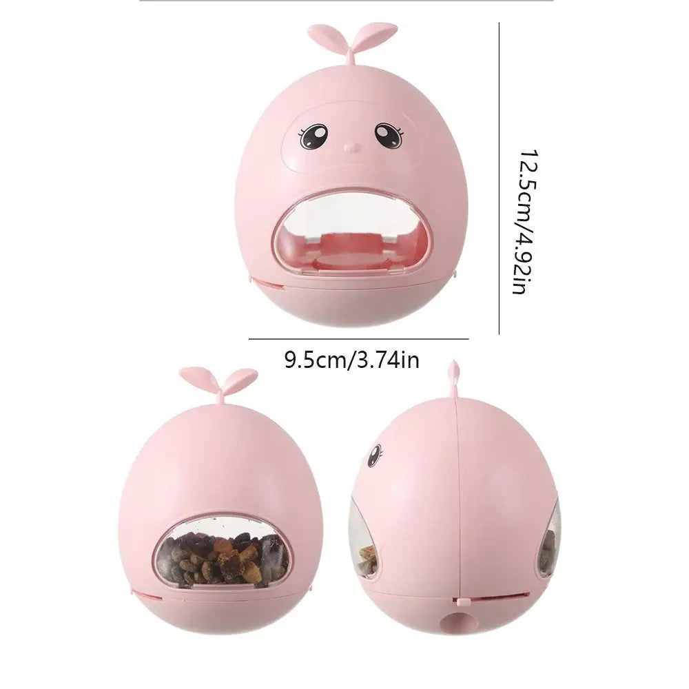 Cartoon Cat Treat Dispensing Toy – Interactive Puzzle Feeder