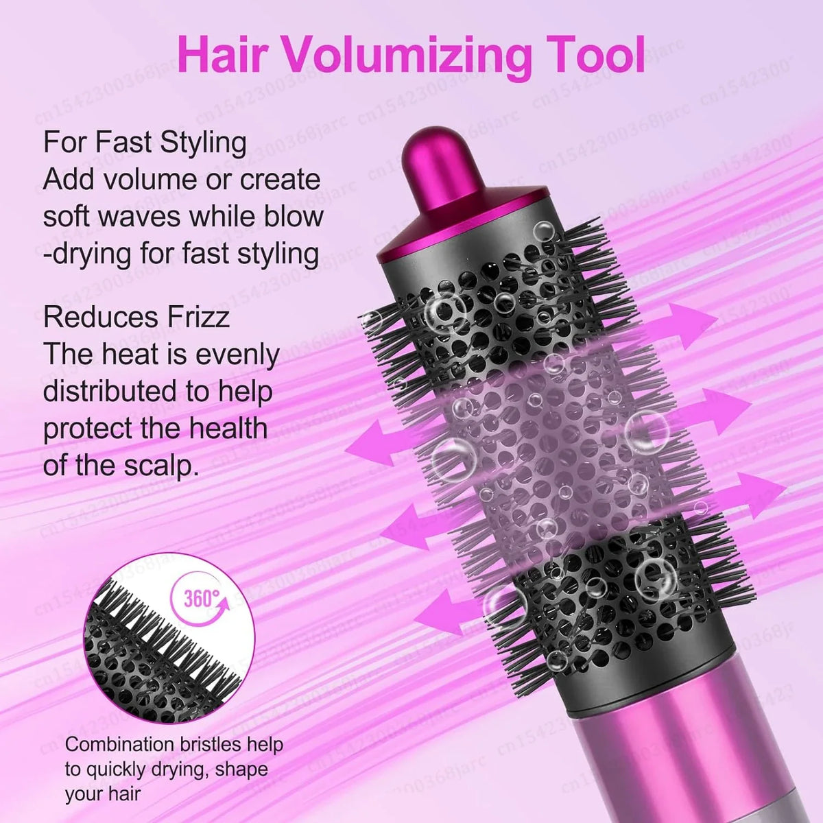 SenCiciMen X9 6-in-1 Hot Air Brush & Auto Curling Iron Styler