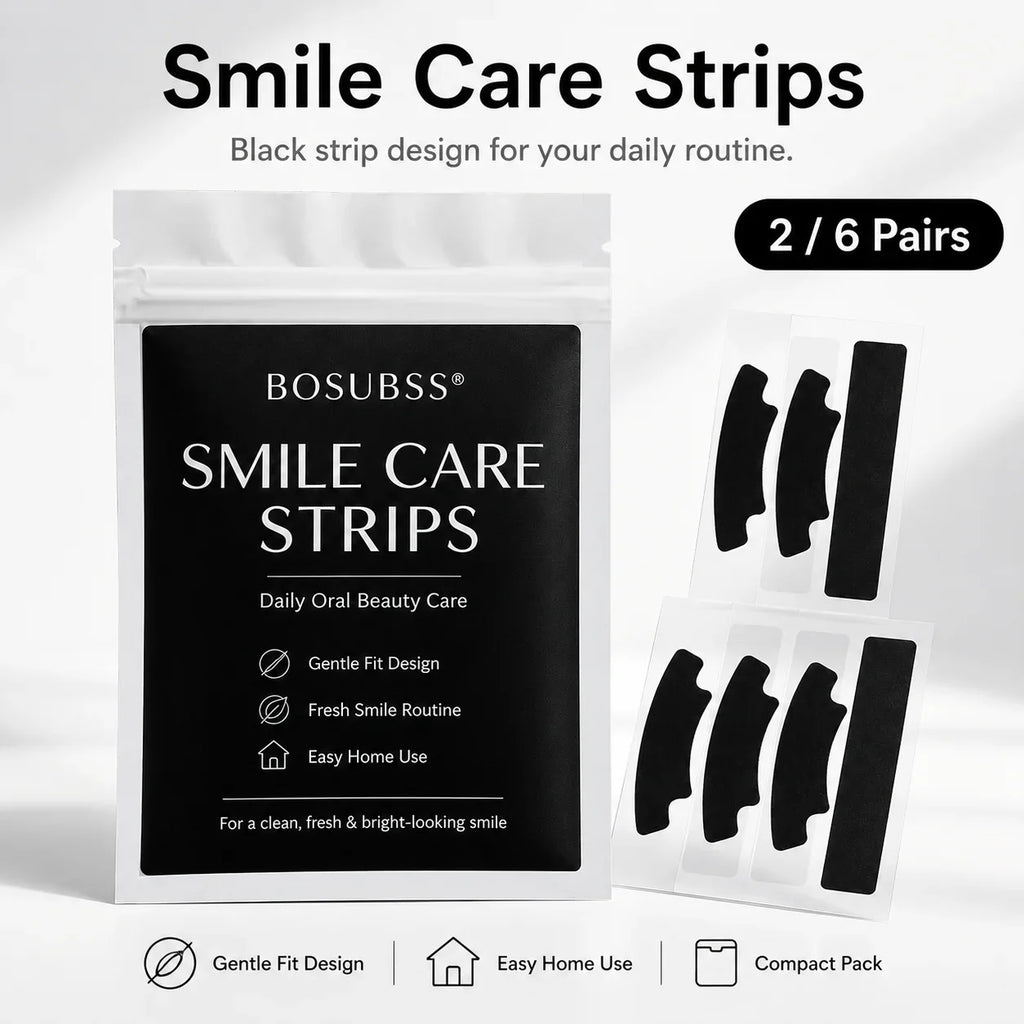 Black Teeth Brightening Strips – 2 or 6 Pairs | Daily Smile Care