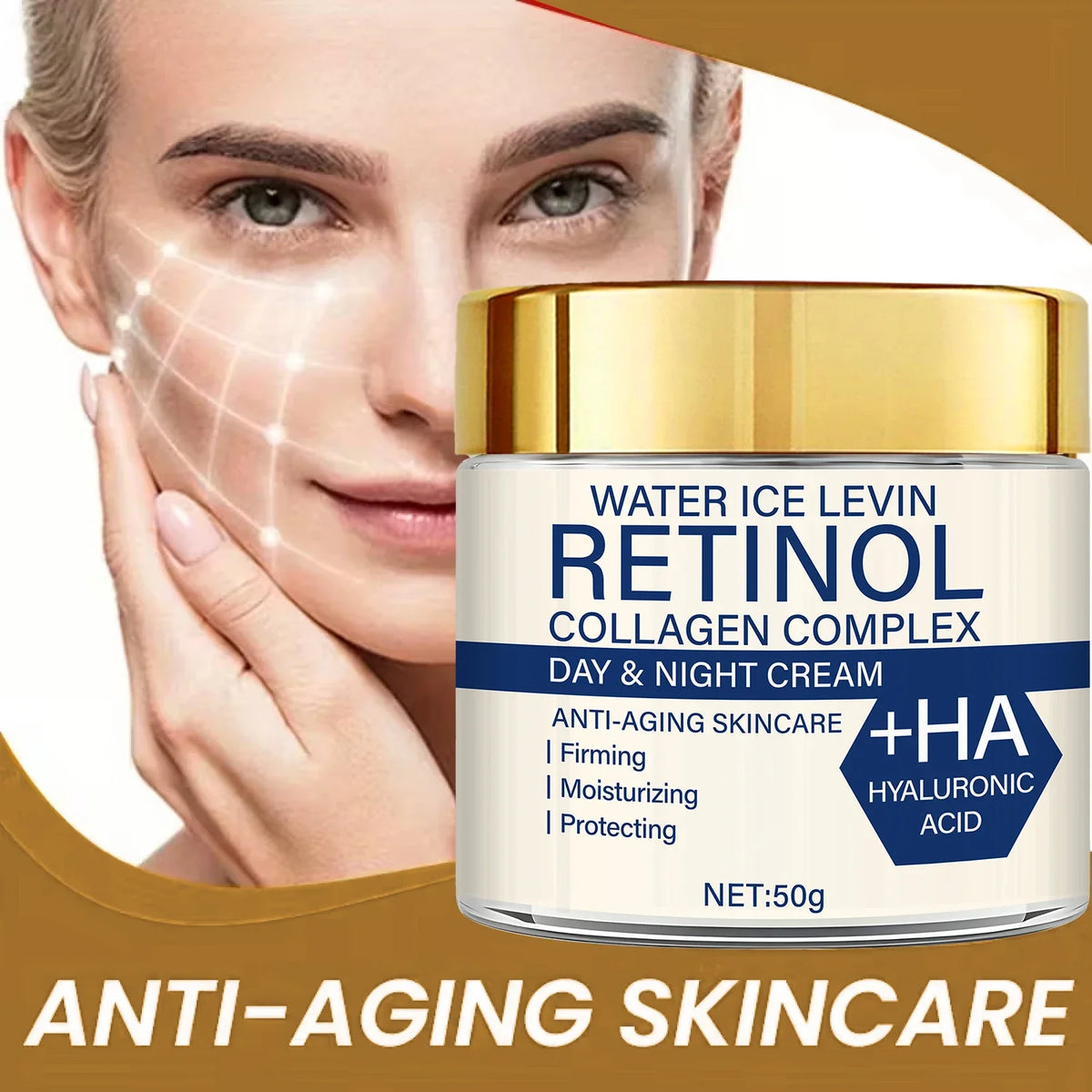 Retinol Collagen Day & Night Cream with HA – Anti-Aging 50g