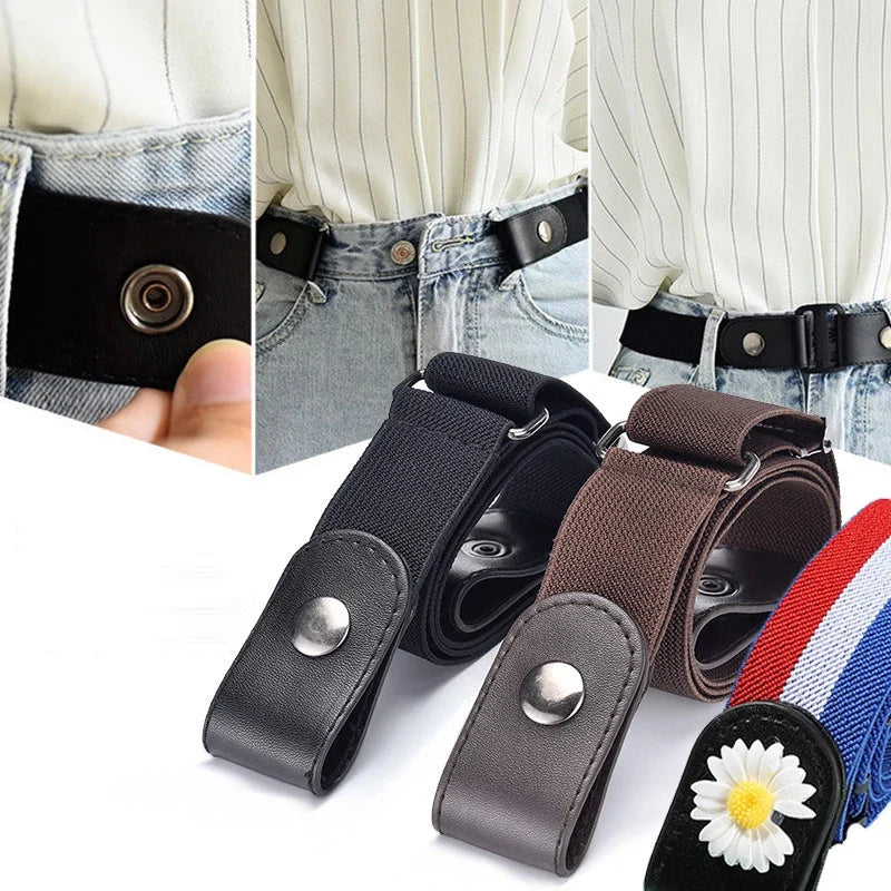 Buckle-Free Elastic Stretch Belt – Invisible Waistband Unisex