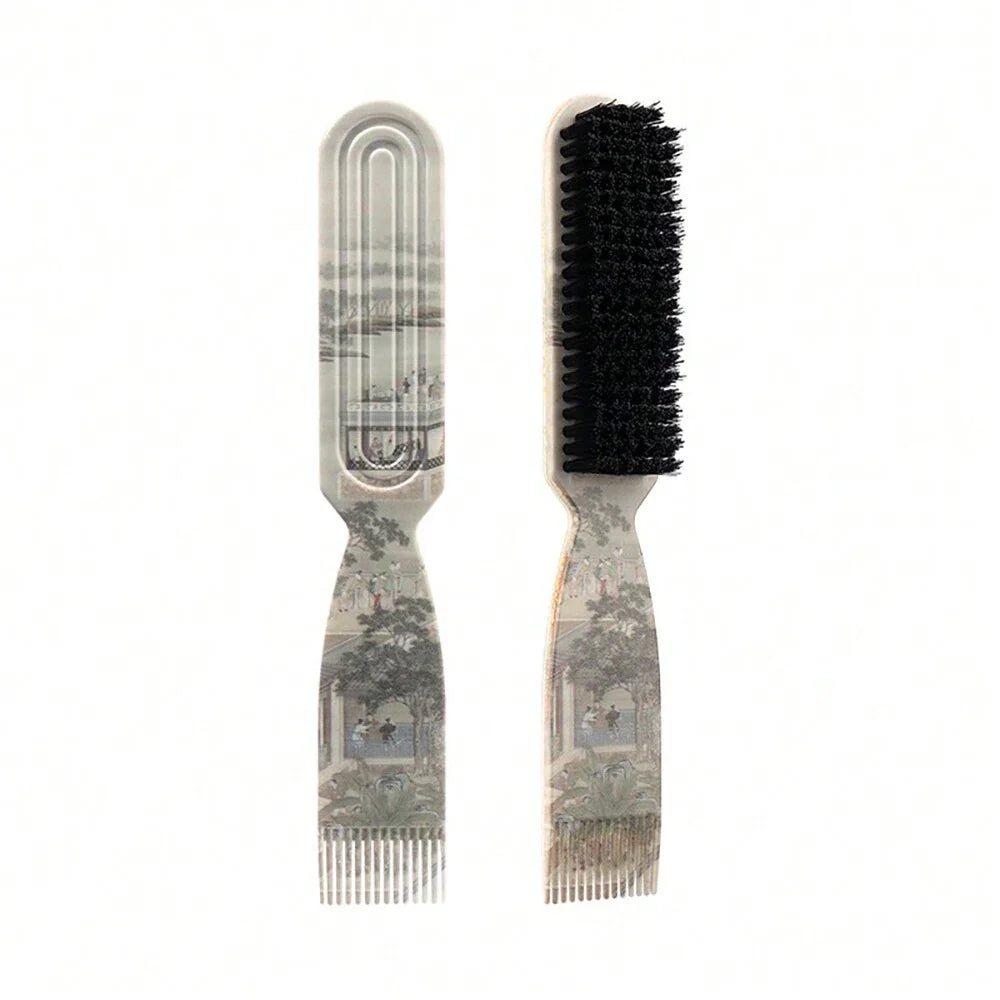 Retro Print Anti-Static Hair Comb – Men's Styling & Detangling