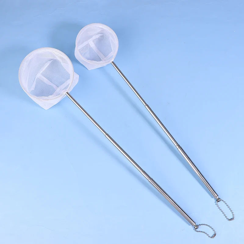 Aquarium Round Fishing Net Extendable Long Handle Gear Catching Fish