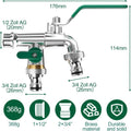 Brass IBC Water Tank Adapter – 1/2" Garden Hose Ball Valve Fitting