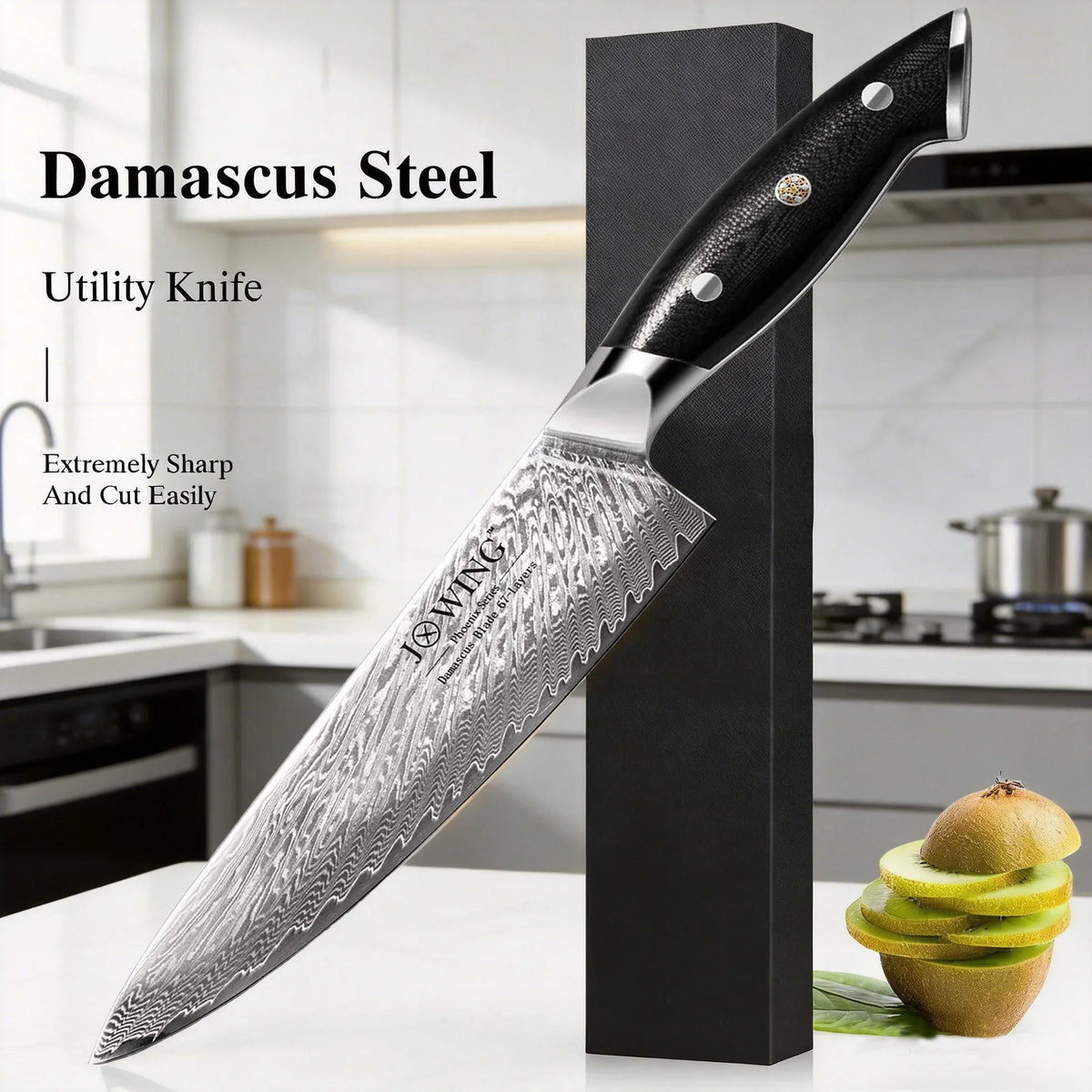 67-Layer Damascus Chef Knife VG10 Steel – 21cm Slicing Blade